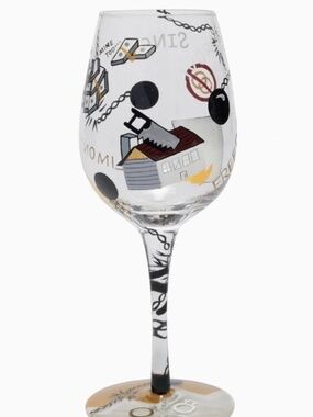 Lolita Divorce Stemmed Wine Glass RETIRED